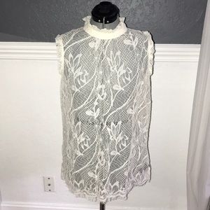 LEAVES TODAY-MAKE OFFER: Who What Wear Lace Top